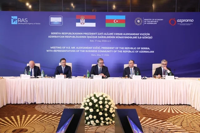 Serbiya prezidenti ilə Azərbaycanın biznes nümayəndələri arasında görüş keçirilib