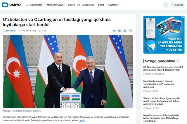 Özbəkistan mətbuatı Azərbaycan Prezidentinin dövlət səfərinin nəticələrini geniş işıqlandırıb - FOTO