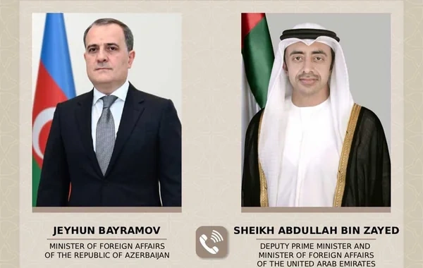 Azərbaycan və BƏƏ XİN başçıları Yaxın Şərqdə vəziyyəti müzakirə ediblər
