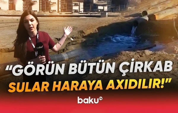 Mərdəkandakı çimərliyə çirkab suları axıdılır? - VİDEO