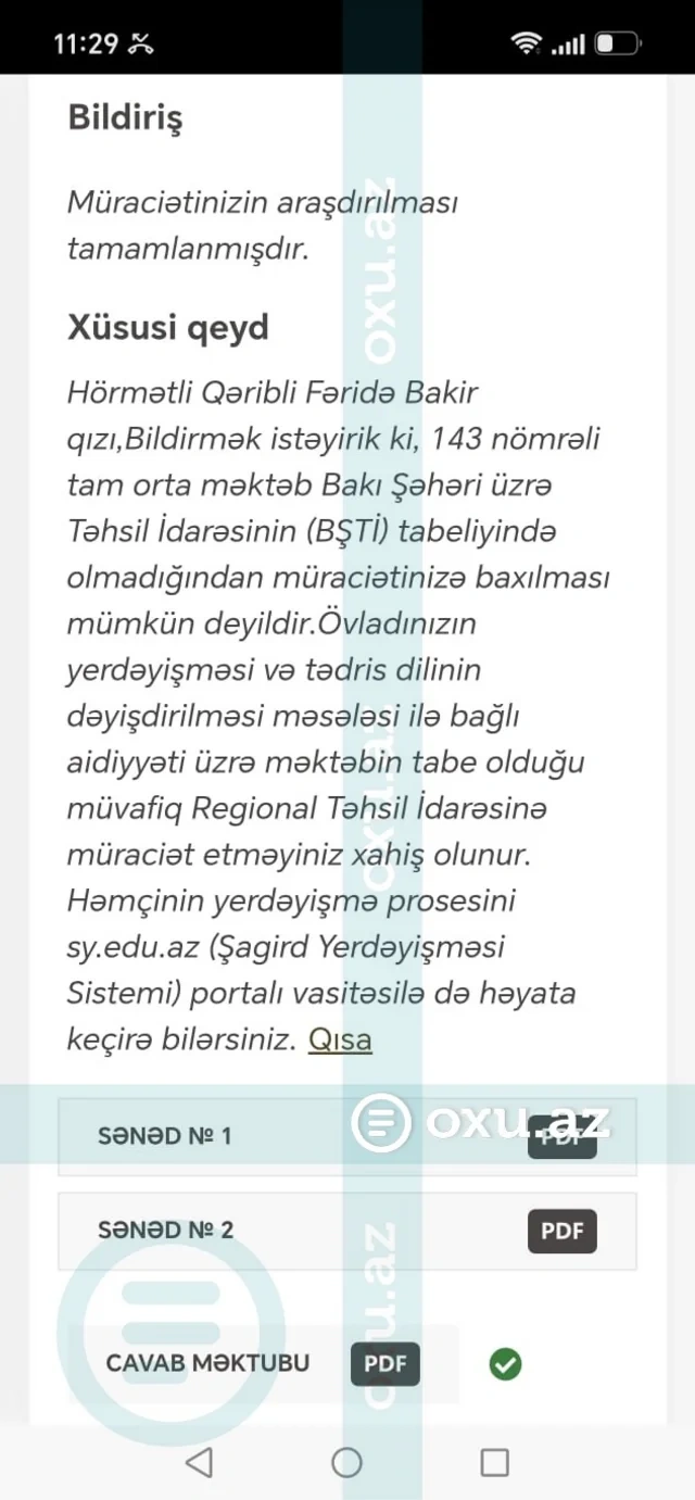 Azərbaycanda nazirlikdən valideynə QEYRİ-ADİ CAVAB - FOTOFAKT