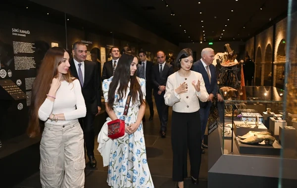 Leyla Əliyeva və Arzu Əliyeva Şəkidə tarixi-memarlıq abidələrinin bərpadan sonra açılışında iştirak ediblər - FOTO