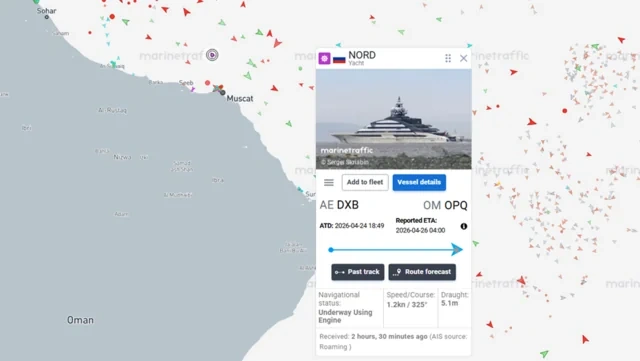 Rusiyalı milyarderin yaxtası Hörmüz boğazından keçib