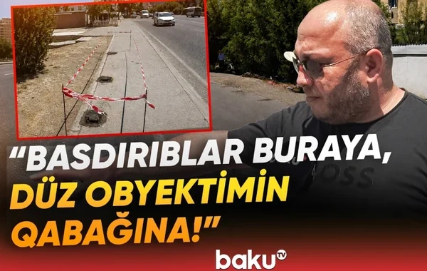 Xətai sakinlərindən etiraz: Səkidə obyekt tikilir? - VİDEO