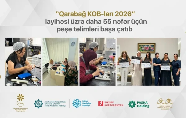 "Qarabağ KOB-ları 2026" layihəsi çərçivəsində növbəti peşə təlimləri başa çatıb