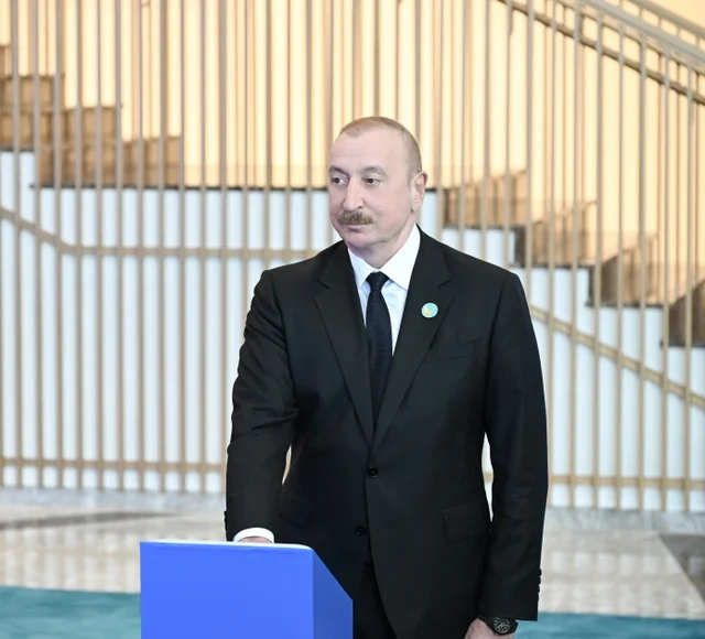 İlham Əliyev Türk Sivilizasiyası Mərkəzinin təməlqoyma mərasimində iştirak edib - FOTO