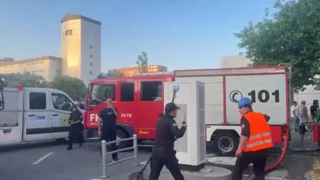Bakıda obyekt yanır - VİDEO