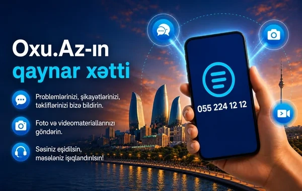 Gördüyünüz problem xəbər ola bilər: Oxu.Az-a yazın