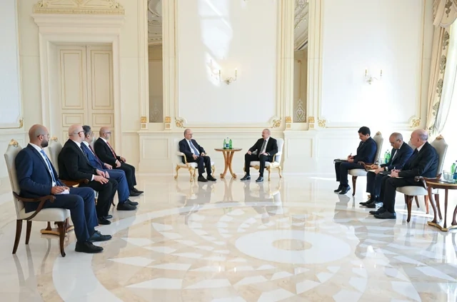 İlham Əliyev Məhəmməd Mustafanı qəbul edib - FOTO