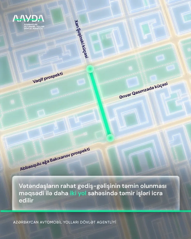 Bakıda daha iki yol təmirə bağlandı