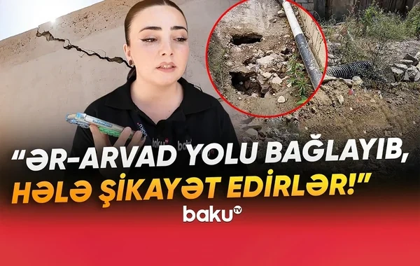 Badamdarda "şambo" dərdi: Tullantı suları yaşayış evinə ziyan vurur - VİDEO