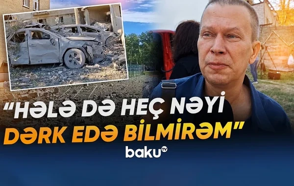 Kiyevdə PUA hücumundan sonra vəziyyət: "Binaya girməyə icazə vermirlər" - VİDEO