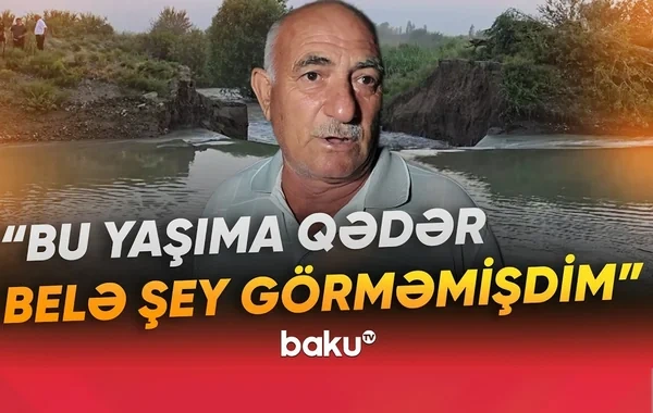 Göyçayda yarılan suvarma kanalında SON DURUM - Sakinlər danışdılar - VİDEO