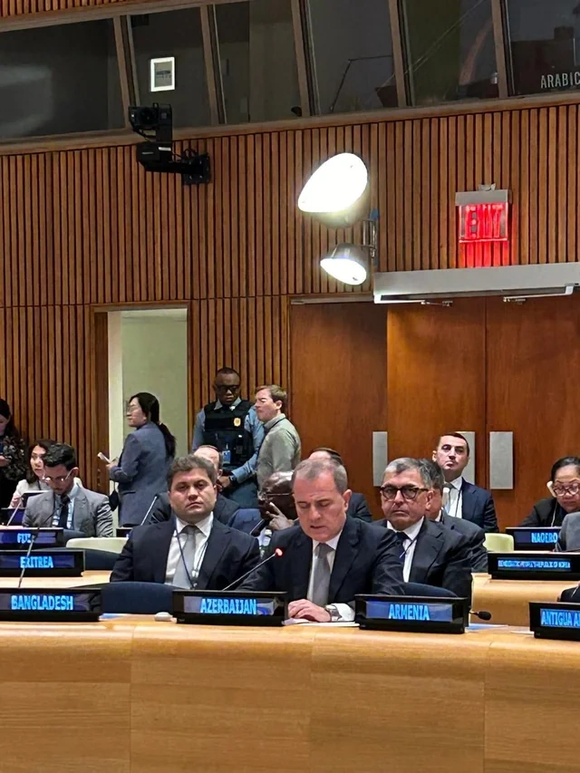 Ceyhun Bayramov BMT-də Azərbaycanın regional rolundan danışdı - FOTO