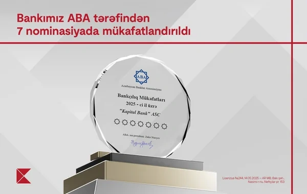 "Kapital Bank" yeddi nominasiya üzrə mükafatlandırıldı