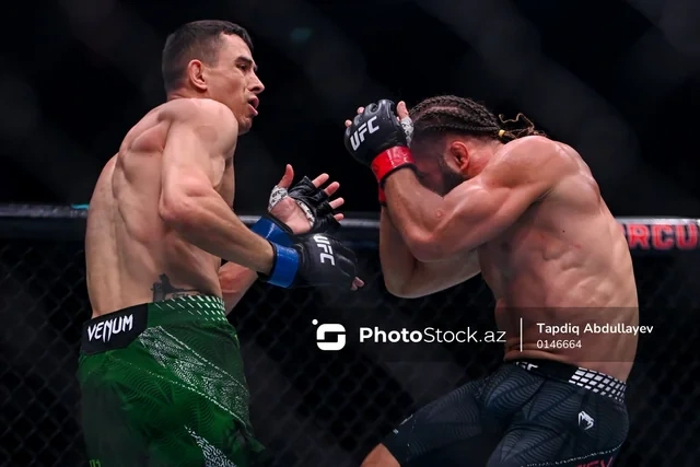 "UFC Fight Night Baku": Rafael Fiziyev əsas döyüşdə nokautla qələbə qazandı - VİDEO