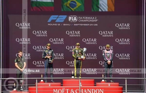 "Formula-2" üzrə Azərbaycan Qran-prisində qaliblər mükafatlandırıldılar - FOTO