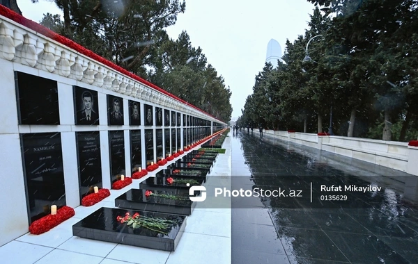 Ceyhun Bayramov və Teymur Musayev 20 Yanvar şəhidlərinin xatirəsini anıblar