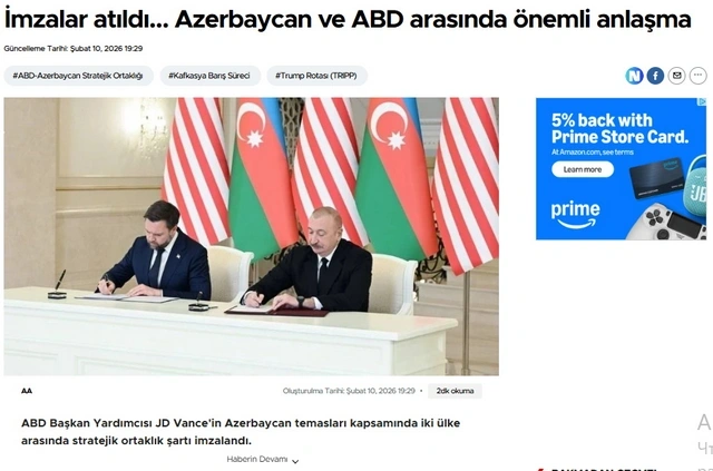 ABŞ vitse-prezidentinin Azərbaycana səfəri dünya mediasının diqqətindədir