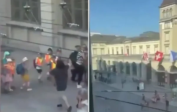İsveçrədə dəmiryol vağzalında insanlara hücum: Üç nəfər bıçaqlandı - VİDEO