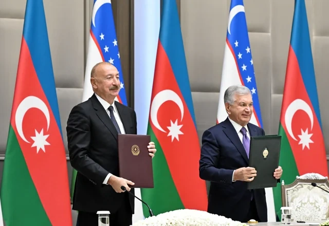 Daşkənddə Azərbaycan-Özbəkistan sənədlərinin imzalanması və mübadiləsi mərasimi olub - FOTO - VİDEO