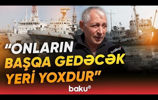 Baku TV Bibiheybətdəki "gəmi qəbiristanlığı"nda: "Doğrayıb aparacaqlar" - VİDEO