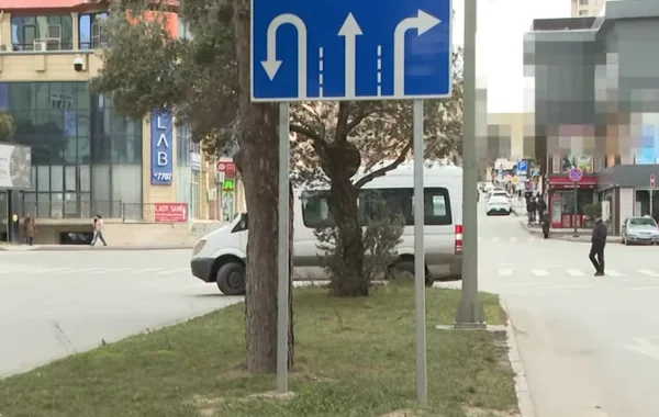 Bakıda geridönmə zolağı sürücülər üçün "cərimə tələsi"nə çevrilib - VİDEO