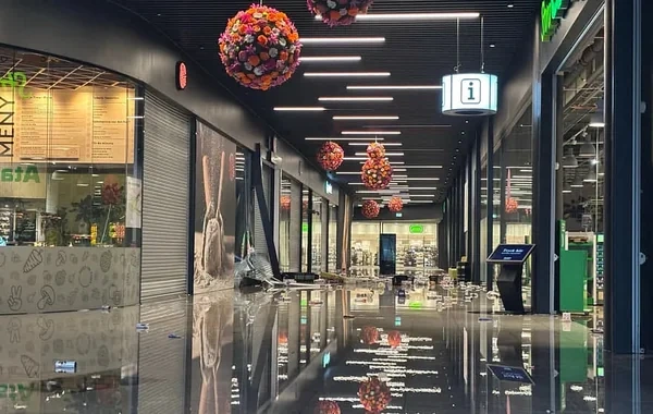 İsveçdə ticarət mərkəzinin damı uçub