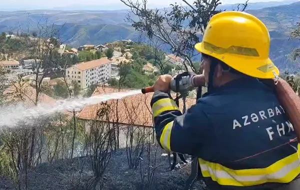 Laçında yaşayış evlərinin yaxınlığında YANĞIN