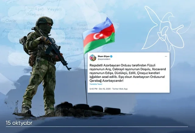 Vətən müharibəsinin 19-cu günü: Altı kənd işğaldan azad edilir
