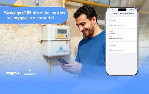 Vətəndaşlar qaz təchizatı ilə bağlı müayinə aktlarına "mygov" platformasında baxa biləcəklər