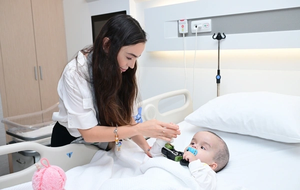 Leyla Əliyeva "Liv Bona Dea" Hospitalında Sümük iliyi transplantasiya mərkəzinin açılışından paylaşım edib