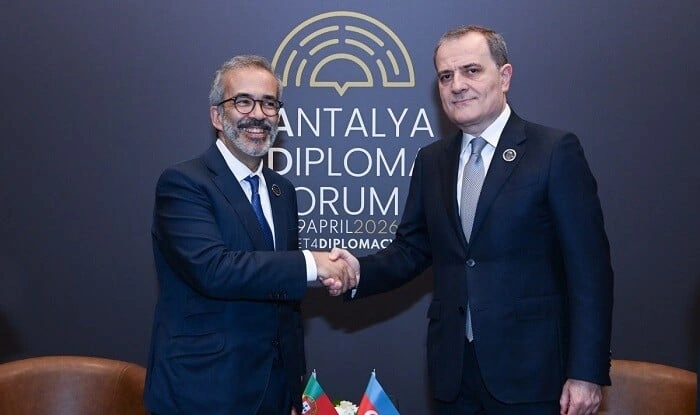 Bayramov Antalyada portuqaliyalı həmkarı ilə görüşdü - Foto