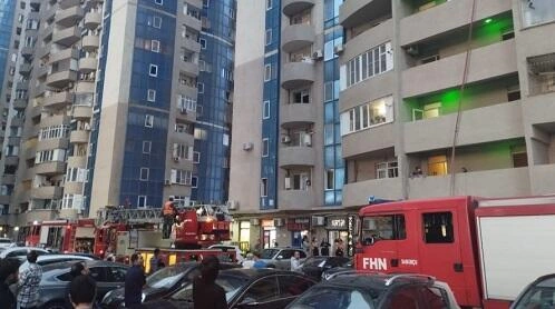 Nərimanovda yaşayış binasında yanğın