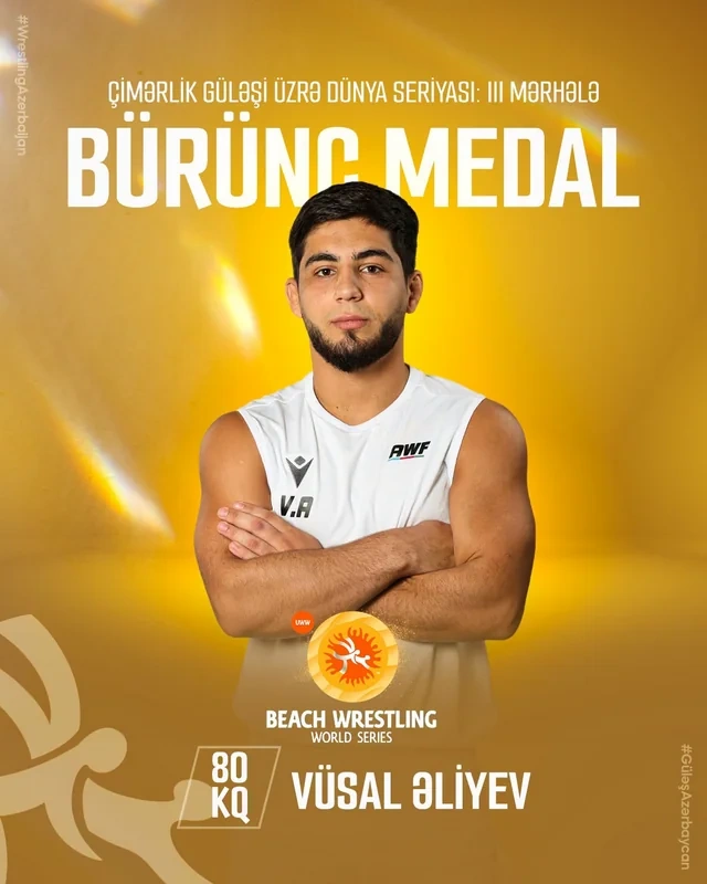 Azərbaycanın çimərlik güləşçiləri Batumidə iki medal qazanıblar