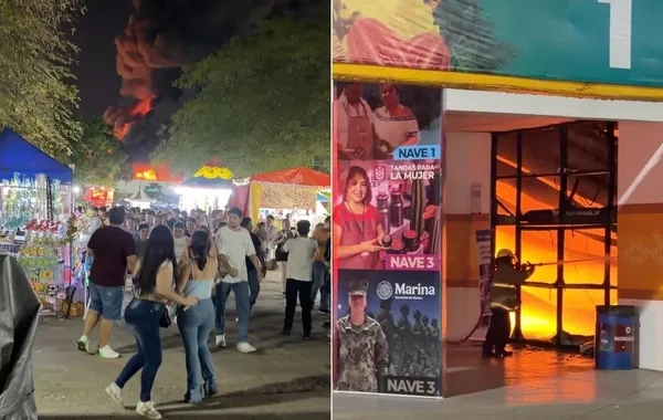Meksikada yarmarkada dəhşətli yanğın: Ölənlər var - VİDEO