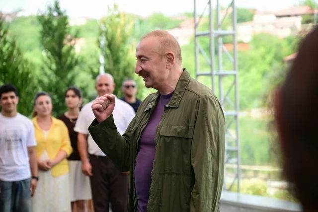 İlham Əliyev Xocavənd rayonunun Quzeyxırman kəndində olub - FOTO