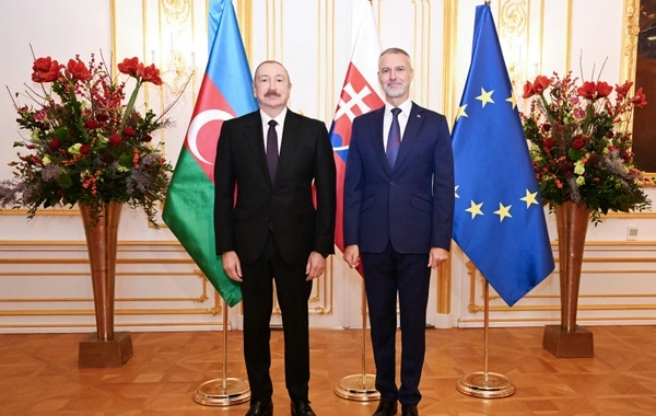 Azərbaycan Prezidentinin Slovakiya Milli Şurasının sədri ilə təkbətək və geniş tərkibdə görüşləri olub