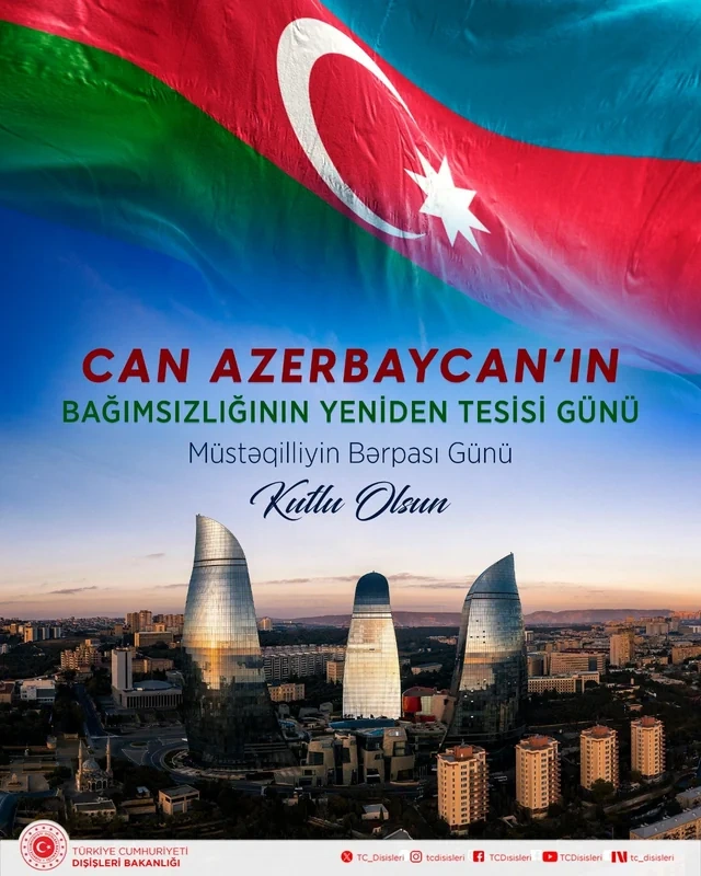 Türkiyə XİN Azərbaycanı təbrik etdi - Foto