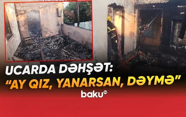 Ucarda ev yanıb kül oldu - VİDEO