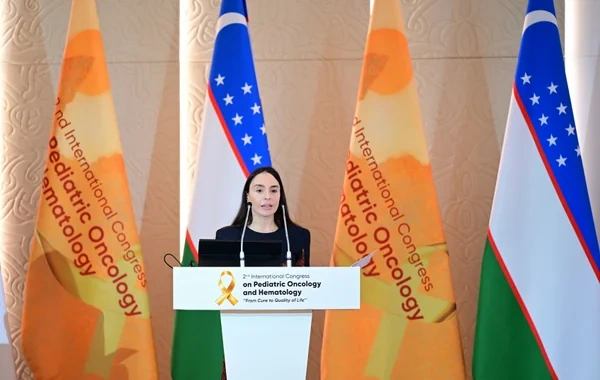 Leyla Əliyeva Özbəkistanda keçirilən Uşaq Onkologiyası üzrə II Beynəlxalq Konqresdə çıxış edib - Foto