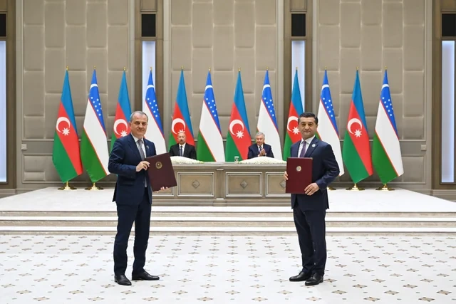Daşkənddə Azərbaycan-Özbəkistan sənədlərinin imzalanması və mübadiləsi mərasimi olub - FOTO - VİDEO