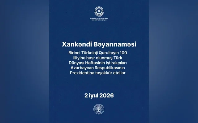 "Türk Dünyası Həftəsi"nin iştirakçıları Xankəndi Bəyannaməsini qəbul ediblər - FOTO