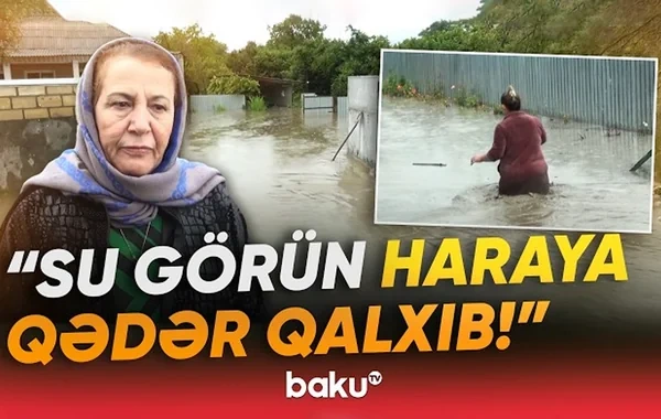 Seldən zərər görən sakin: "Həyətə girmək mümkün deyil" - VİDEO