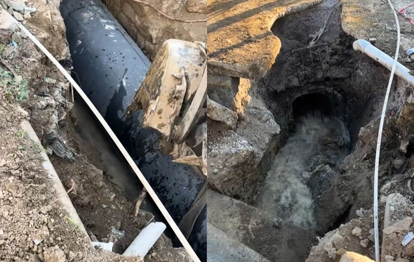 Suraxanıda çirkab sular təhlükə yaradır - Kanalizasiya borusu niyə əsaslı təmir olunmur?