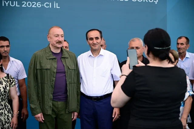 İlham Əliyev Xocavənd rayonunun Quzeyxırman kəndində olub - FOTO