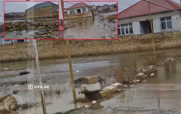 Masazırda yol bataqlığa çevrilib - Kanalizasiya sistemi yoxdur, "Qır gölü" daşır