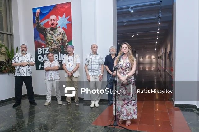 Bakıda rəssam və şair Nazim Şahın sərgisi açılıb - FOTO