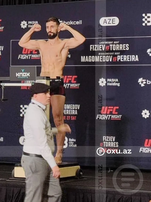 Bakıda "UFC Fight Night" turnirinin rəsmi çəkiölçmə mərasimi keçirilir - FOTO - VİDEO