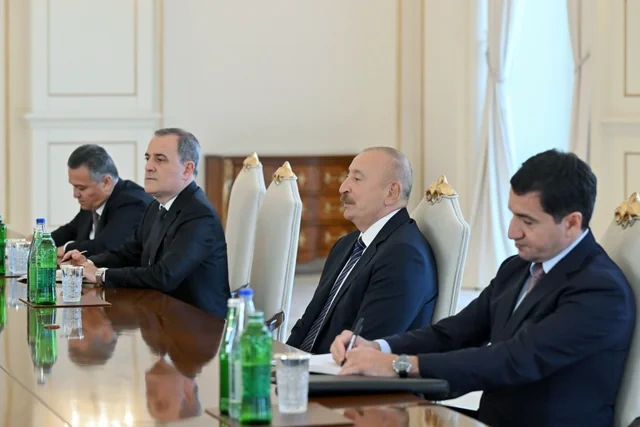 Prezident İlham Əliyev Bəhreynin xarici işlər nazirini qəbul edib - Foto
